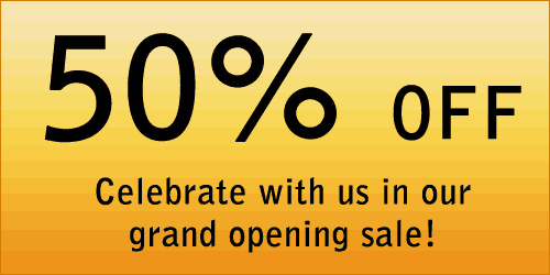 Celebrate with our 50% off sale!